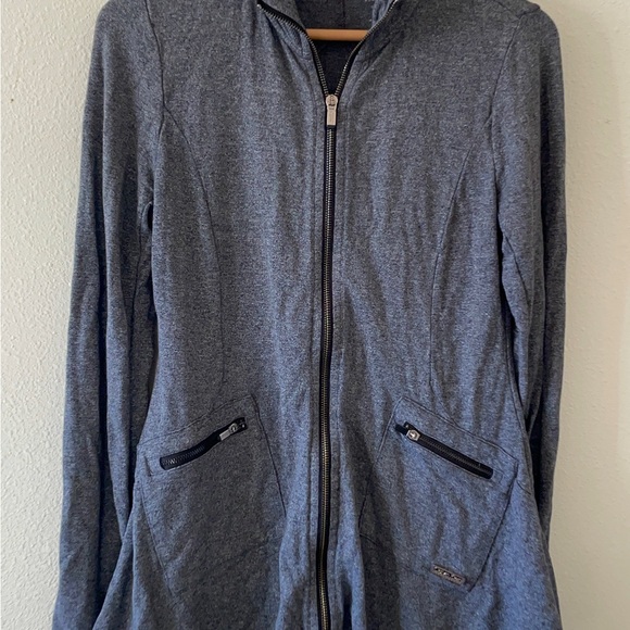 Calvin Klein Performance Heather Gray Zip-Up athletic Jacket - Picture 3 of 10